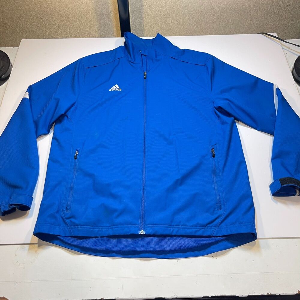 ADIDAS Athletic Full Zip Up Track Jacket Sz Mens M Blue